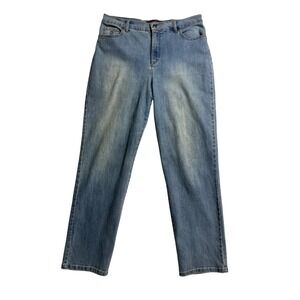 Gloria Vanderbilt Amanda Jeans Womens Size 12 Medium Wash Straight Leg‎ Denim